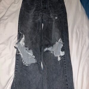 Wild Fable High Rise Distressed Gray Jeans